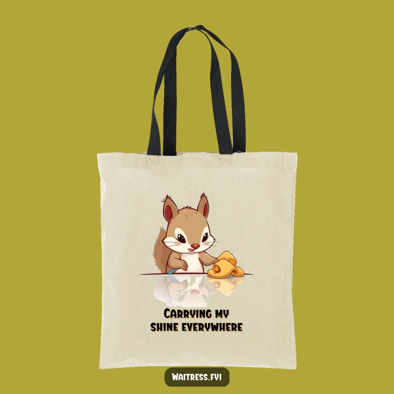 Funny Squirrel Cleaning Tote Bag: Carry Your Essentials with This Humorous Accessory