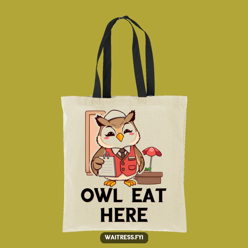 Funny Owl Server Tote Bag: Carry Your Ideas with Scholarly Flair