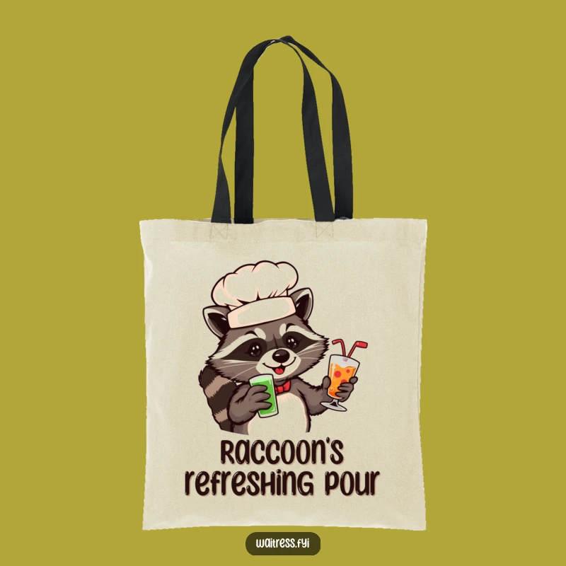 Funny Raccoon Chef Tote Bag: Carry Your Loot with Mischief