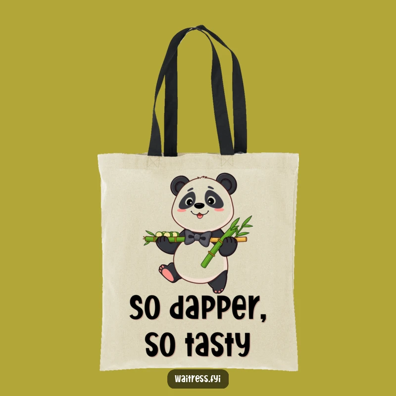 Funny Panda Bamboo Tote Bag: Carry Your Essentials with Gentle Charm Gift