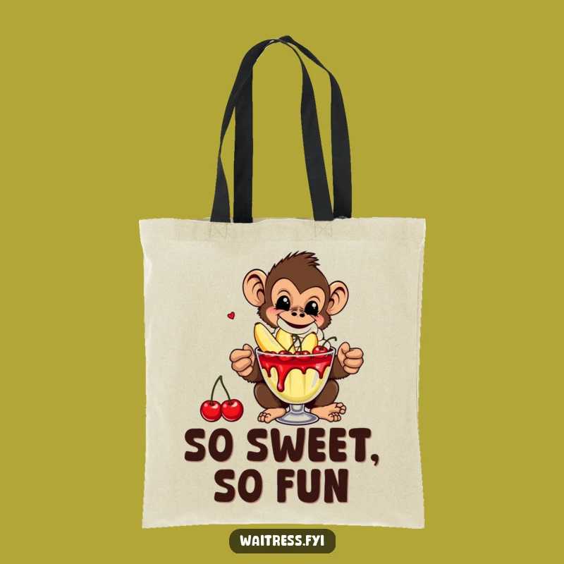 Funny Monkey Banana Tote Bag: Carry Your Treats with Primate Style Gift